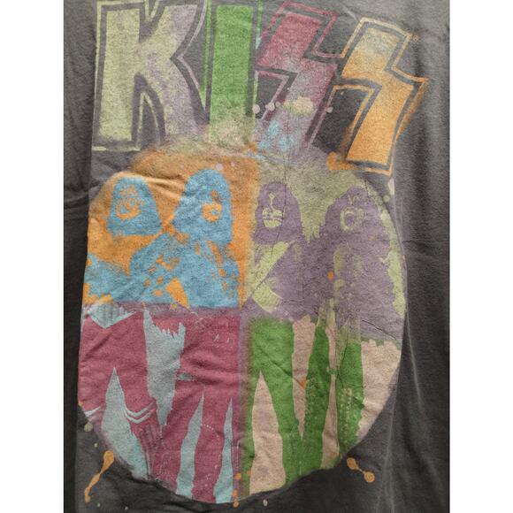 KISS Women's Size 2X NEW Purple Graphic Distressed Short Sleeve Band T-Shirt - Picture 2 of 6